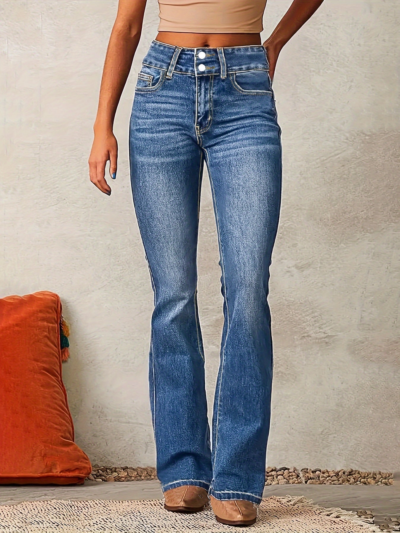 Leila | High-Waist-Schlagjeans